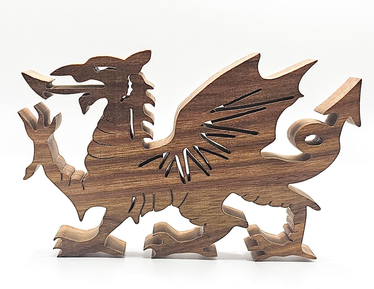 Handmade Welsh Dragon Scroll-Saw Ornament
