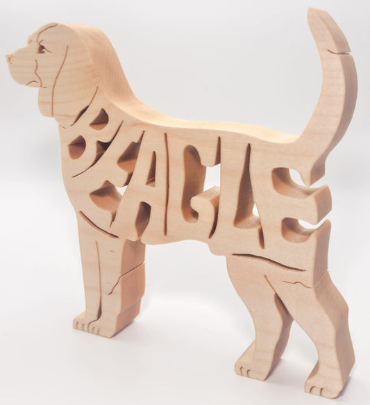 Handcrafted Wooden Beagle Ornament