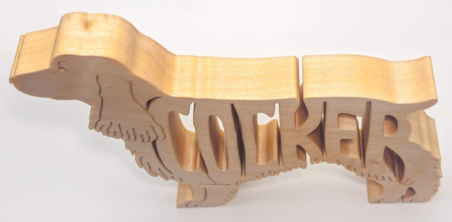 Handcrafted Wooden Cocker Spaniel Ornament