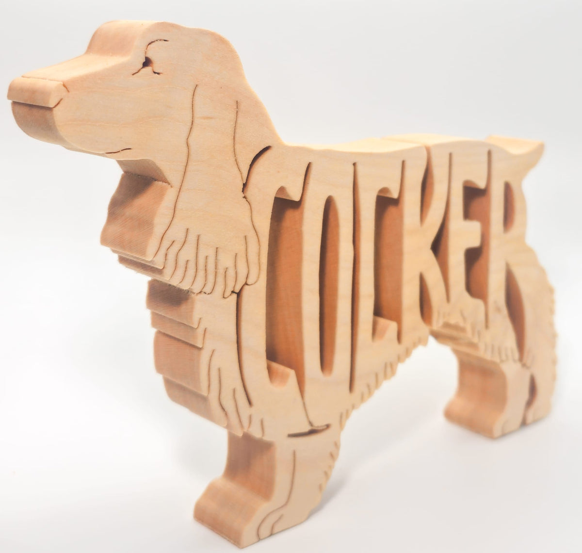 Handcrafted Wooden Cocker Spaniel Ornament
