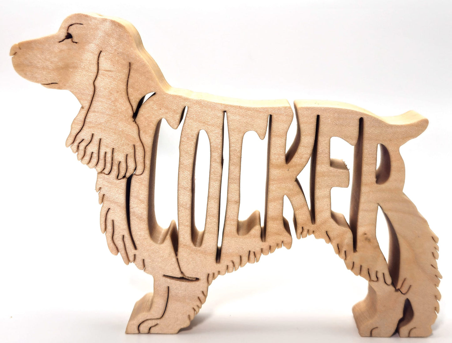 Handcrafted Wooden Cocker Spaniel Ornament