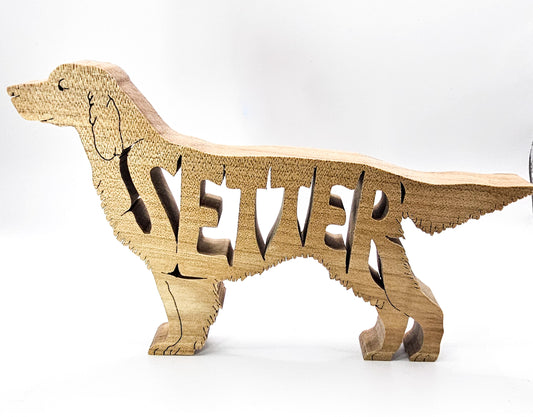 Handcrafted wooden Setter dog breed ornament