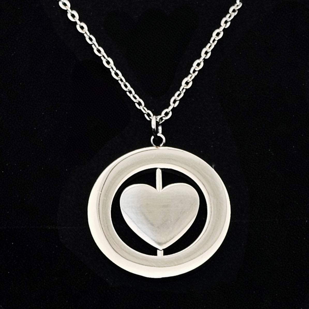 Personalised Spinning Necklace – Engraved Rotating Pendant