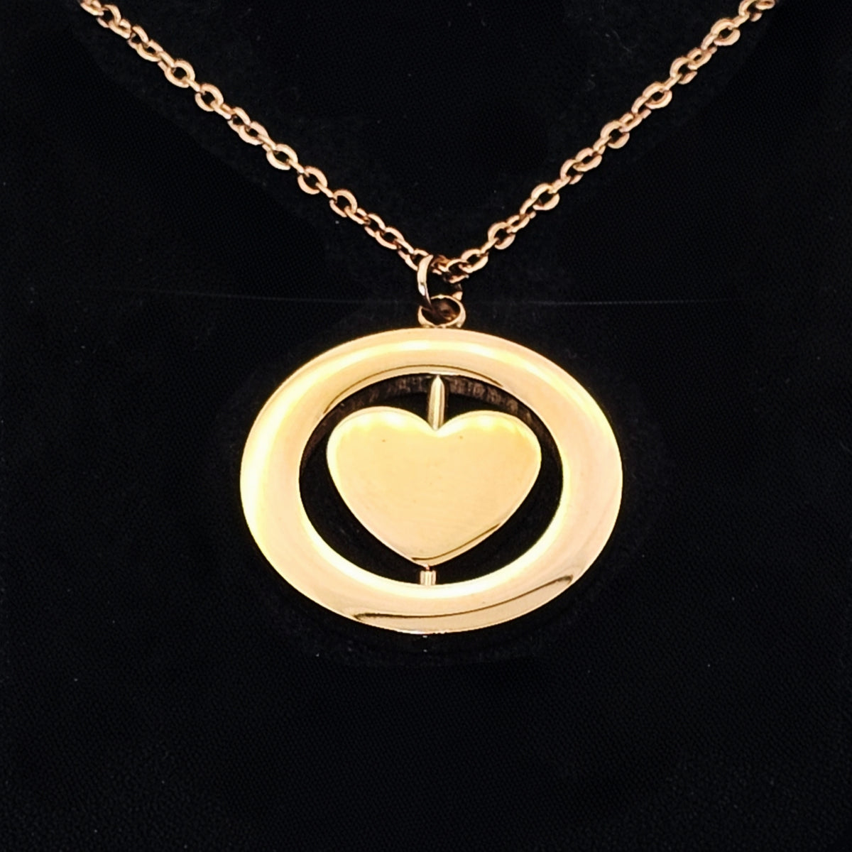 Personalised Spinning Necklace – Engraved Rotating Pendant