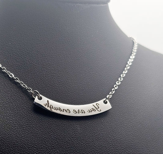 Personalised Mirror Message Necklace