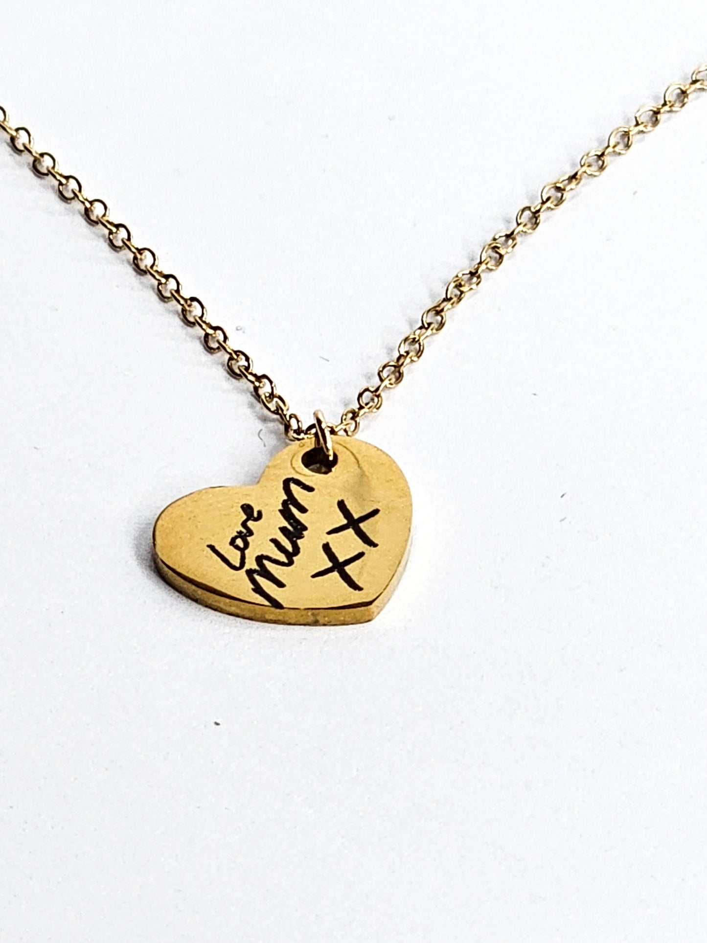 Personalised Handwriting Heart Necklace – Stainless Steel