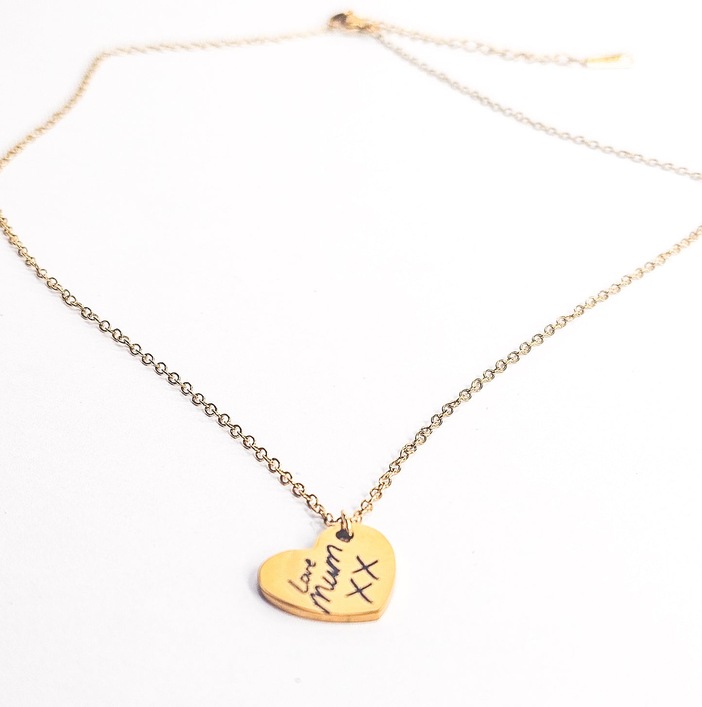 Personalised Handwriting Heart Necklace – Stainless Steel