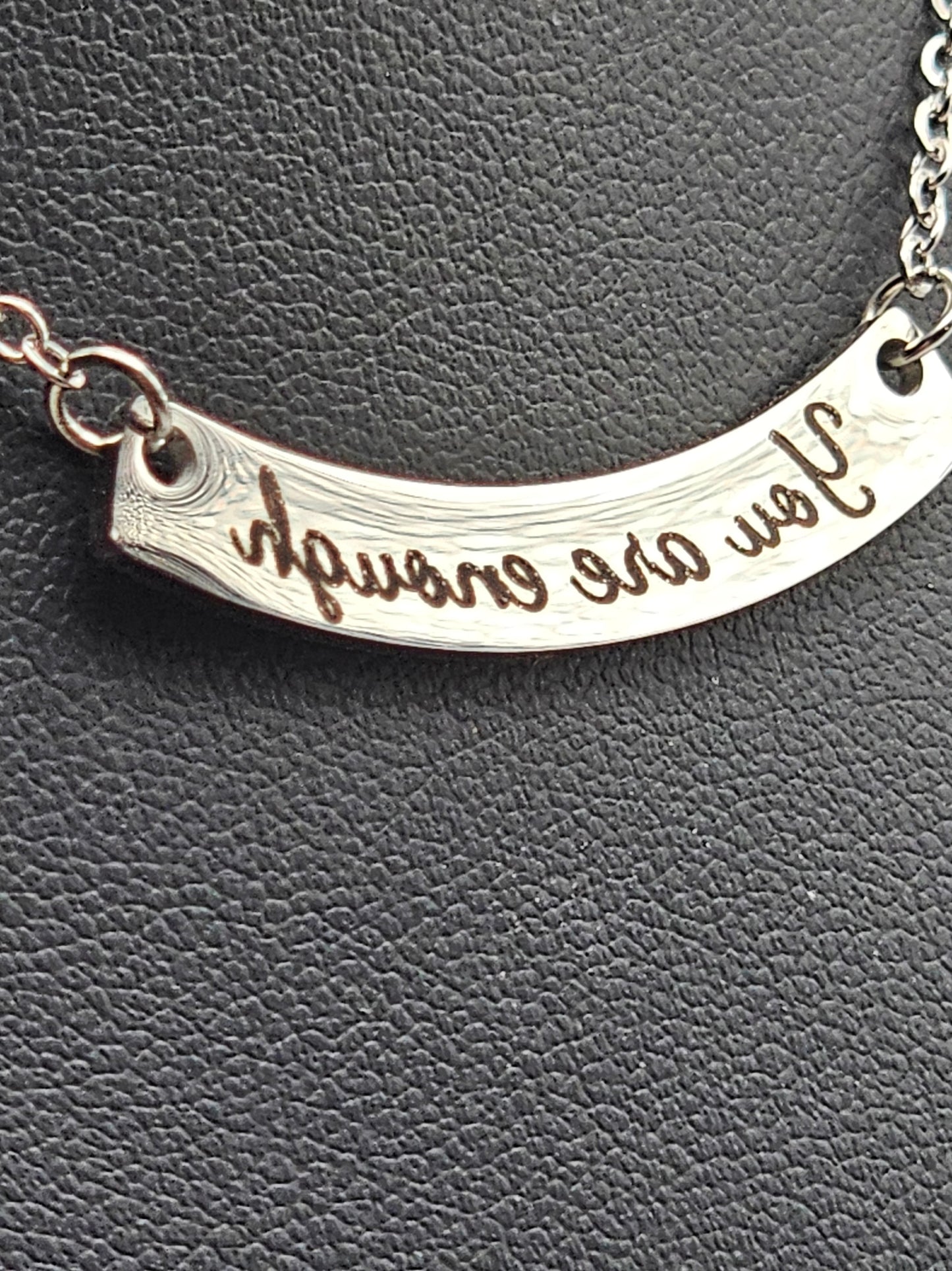 Personalised Mirror Message Necklace