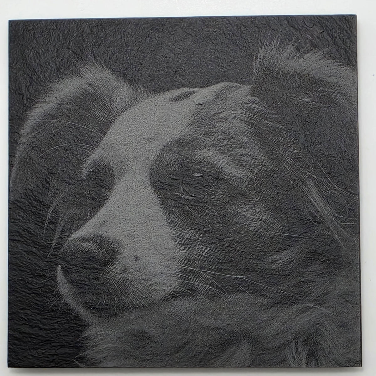 Personalised Photo Slate Coaster – Engraved From Your Photo