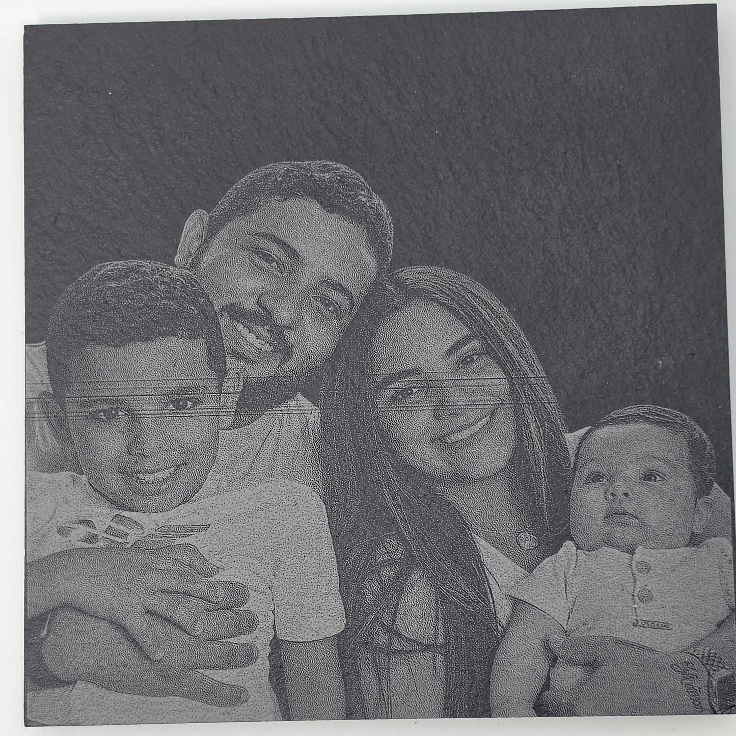 Personalised Photo Slate Coaster – Engraved From Your Photo